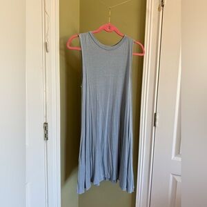 Elan Blue Slate Sleeveless Swing Dress with Pockets - Size M